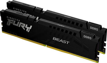 DDR5RAM 2x 32GB DDR5-5200 Kingston FURY Beast DIMM on-die ECC, CL40-40-40 Kit