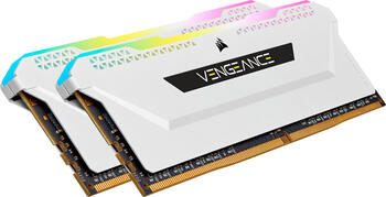 DDR4RAM 2x 8GB DDR4-3200 Corsair Vengeance RGB PRO SL weiß DIMM, CL16-20-20-38 Kit