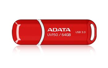 64 GB ADATA DashDrive UV150 rot, USB 3.0 Stick lesen: 90MB/s, schreiben: 20MB/s