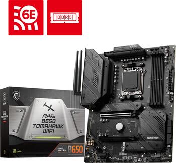 MSI MAG B650 Tomahawk Wi-Fi 6E, ATX Mainboard, 4x DDR5, max. 128GB, 1x HDMI 2.1, 1x USB-C 3.2