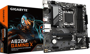 GIGABYTE A620M Gaming X, Micro ATX Mainboard, 4x DDR5 max. 128GB, HDMI 2.1, DisplayPort 1.4