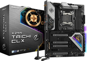 ASRock X299 Taichi CLX Wi-Fi 6, ATX Mainboard, 8x DDR4, max. 256GB, 1x USB-C 3.2 (20Gb/s)