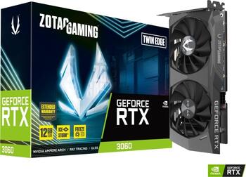 Zotac GeForce RTX 3060 Twin Edge, 12GB GDDR6, Grafikkarte, HDMI 2.1, 3x DisplayPort 1.4a