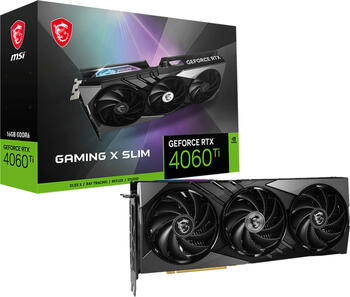 MSI GeForce RTX 4060 Ti Gaming X Slim 16G, 16GB GDDR6 Grafikkarte, HDMI, 3x DP