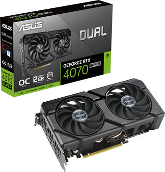 ASUS Dual GeForce RTX 4070 SUPER EVO OC, DUAL-RTX4070S-O12G- EVO, 12GB GDDR6X Grafikkarte, HDMI, 3x DP