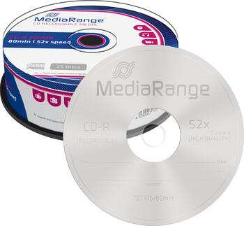 Mediarange CD-R 80min/700MB, 25er-Spindel 