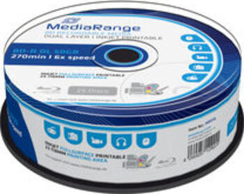 Mediarange BD-R 6x 25er Spindel 50GB BD-Rohlinge printable