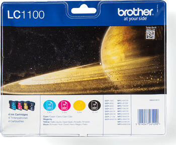 Brother LC1100 Tinte Value Pack Original Original 4x 450 Seiten