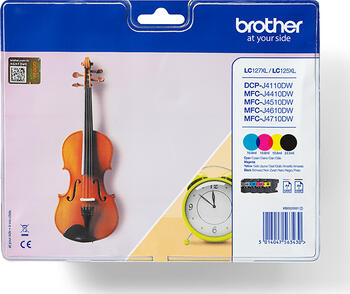 Brother LC127XLVAL Tinte Value Pack Original 4x 1200 Seiten