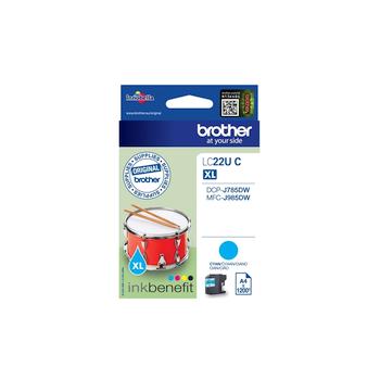 Brother LC22UC Tinte cyan Original 1200 Seiten