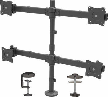 StarTech Schreibtisch Vierfach-Monitorhalterung, drehbar, Stahl 75 x 75 mm - 100 x 100 mm