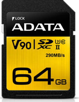 64GB ADATA Premier ONE SDXC Speicherkarte lesen 290MB/s, schreiben 260MB/s