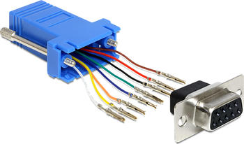 Delock Adapter Sub-D 9 Pin Buchse > RJ45 Buchse Montagesatz 