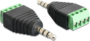 Delock Adapter Klinke Stecker 3,5 mm > Terminalblock 4 Pin 