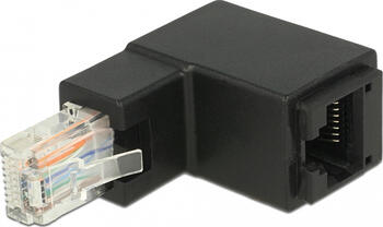 Delock Adapter RJ45 Stecker gewinkelt > RJ45 Buchse Cat.6 UTP