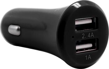 Duales USB-KFZ-Ladegerät lädt zwei Geräte über USB-A mit max 3.400 mA