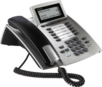 Agfeo ST42 IP, schnurgebundenes Systemtelefon silber 