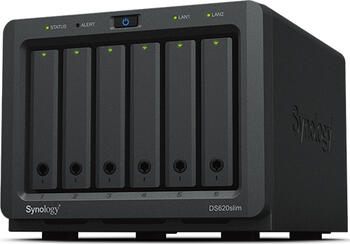 Synology DiskStation DS620slim, 2x Gb LAN, NAS bis zu 6 Festplatten