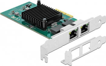 Delock PCI Express x4 Karte 2 x RJ45 Gigabit LAN i82576. Netzwerkkarte