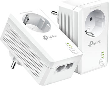 TP-Link Powerline AV1000 Passthrough Starter Kit, HomePlug AV2, 2x RJ-45, 2er-Pack