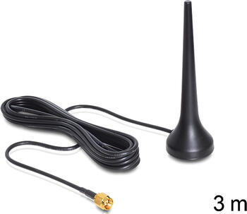 LTE Antenne Delock GSM Quadband SMA 2 dBi omni Magnetfuß 