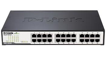 D-Link DGS-1000 Desktop Gigabit Switch, 8x RJ-45, PoE+, Backplane: 16Gb/s, lüfterlos, Metallgehäuse