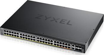 ZyXEL XGS2220 Rackmount Gigabit Managed Stack Switch, 50x RJ-45, 4x SFP+, 960W PoE++/PoE+, Backplane: 216Gb/s