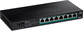 TRENDnet TPE-TG Desktop 2.5G Gigabit Switch, 8x RJ-45, 100W PoE+, Backplane: 40Gb/s, lüfterlos, Metallgehäuse