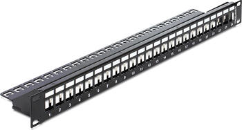 Delock 19 Zoll Keystone Patchpanel 24 Port schwarz 