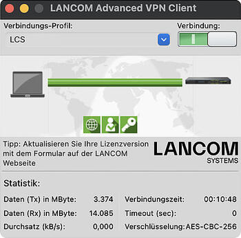 Lancom Advanced VPN Client Mac 10er Upgrade-Lizenz ESD Lizenz kommt per Mail