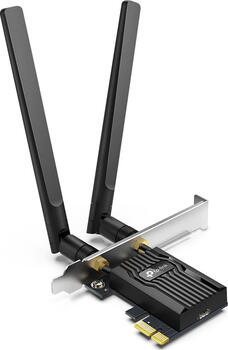 TP-Link AX3000, 2.4GHz/5GHz WLAN, Bluetooth 5.2 LE, PCIe x1 Router