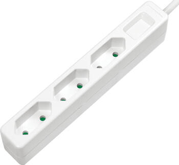 1,5m LogiLink 3-fach Steckdosenleiste, EU-Stecker Indoor Weiß