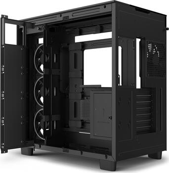 NZXT H9 Elite Black, schwarz, Glasfenster 