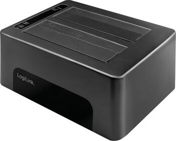 LogiLink USB 3.0 2-Bay für 2.5/3.5 SATA HDD/SSD, schwarz, USB-B 3.0