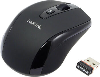 LogiLink Wireless, schwarze optische Mini-Funk-Maus 