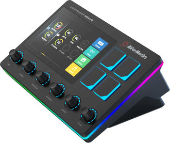 AVerMedia AX310 Live Streamer Nexus, Streaming-Mixer mit 5 Zoll Touchscreen und integrierte Effekte