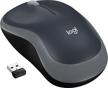 Logitech M185 Wireless Mouse Swift Grey, USB Maus 