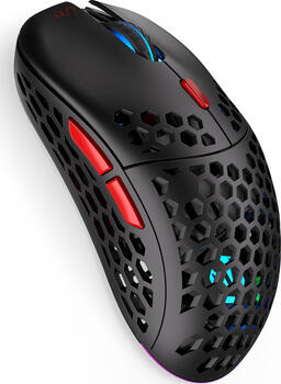 ENDORFY LIX Plus Wireless RGB, Maus kabellos (2.40GHz) oder kabelgebunden (1.6m), USB-A 2.0