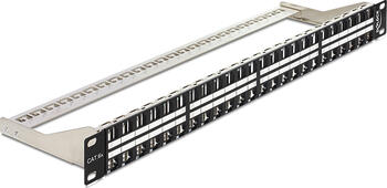 Delock 19 Zoll Keystone Patchpanel 48 Port 1 HE schwarz 