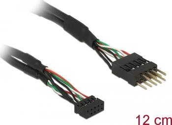 SB 2.0 Pfostenbuchse 2,00 mm 10 Pin > USB 2.0 Pfostenstecker 2,54 mm 10 Pin 12 cm, Delock