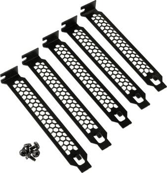 5er-Pack Kolink PCI Slotblenden gelocht, schwarz 