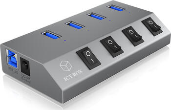 RaidSonic Icy Box IB-HUB1405 USB-Hub, 4x USB-A 3.0, USB-B 3.0 [Buchse]