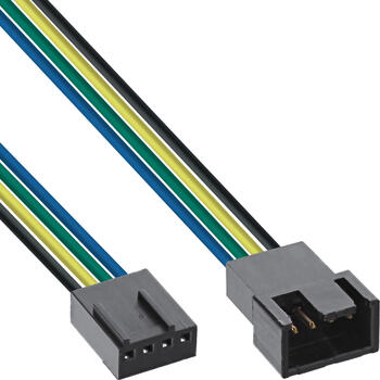 0,3m Verlängerung für Lüfter Molex PWM 4 Pin Buchse/ Stecker 