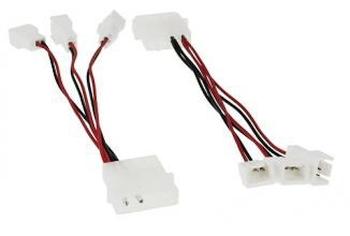 Adapterkabel Lüfter 12V Stecker an 3pol Molex 3 fach 