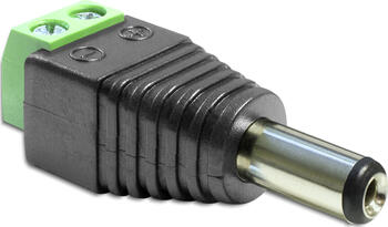 Delock DC 2,1 x 5,5 mm Stecker auf Terminalblock 2 Pin 