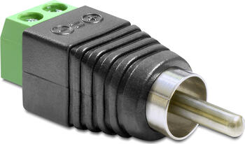 Delock Adapter Cinch Stecker auf Terminalblock 2 Pin 