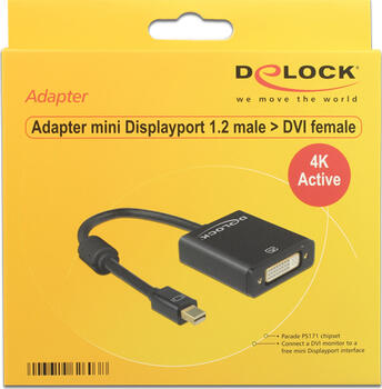 Adapter Mini-DisplayPort 1.2 Stecker > DVI Buchse 4K Ultra HD DeLock