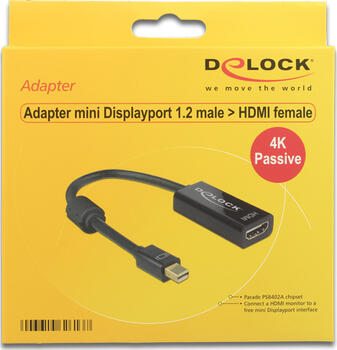 Adapter Mini-DisplayPort 1.2 Stecker > HDMI Buchse 4K Ultra HD DeLock