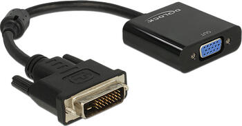 Delock Adapter DVI-D 24+1 Stecker auf VGA Buchse schwar 