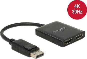 Delock DisplayPort 1.2 Splitter 1xDisplayPort in > 2 x HDMI 4K 30 Hz